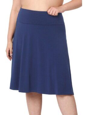 NWT Curvy Blue Fold over Skirt